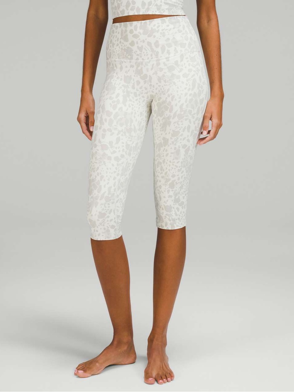 Lululemon Align Cropped Leggings in Cheetah Camo Antique White Multi